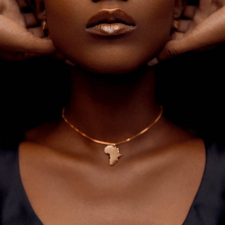 Africa Gold Continent Pendent